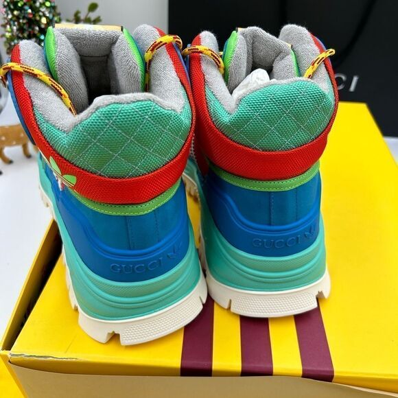 Men’s Gucci, X Adidas, leather training boots size 9, made in Italy - Picture 9 of 11